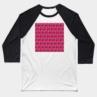 Chocolate Donut Pattern Baseball T-Shirt